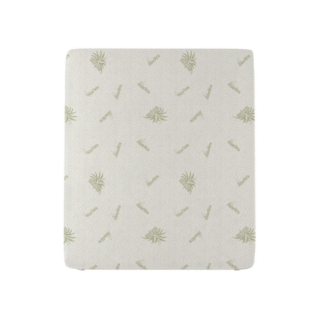 Topper Matrimoniale Maxi 180x200 cm Memory Sfoderabile Fodera Aloe con Elastici in Poliestere Bianco