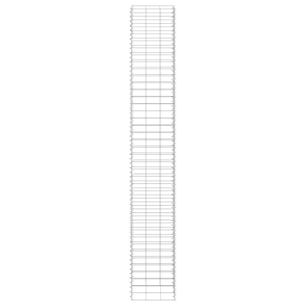 Fioriere | Cassetta per fiori | Vaso Rialzate a Gabbione 3 pz 30x30x200 cm in Ferro