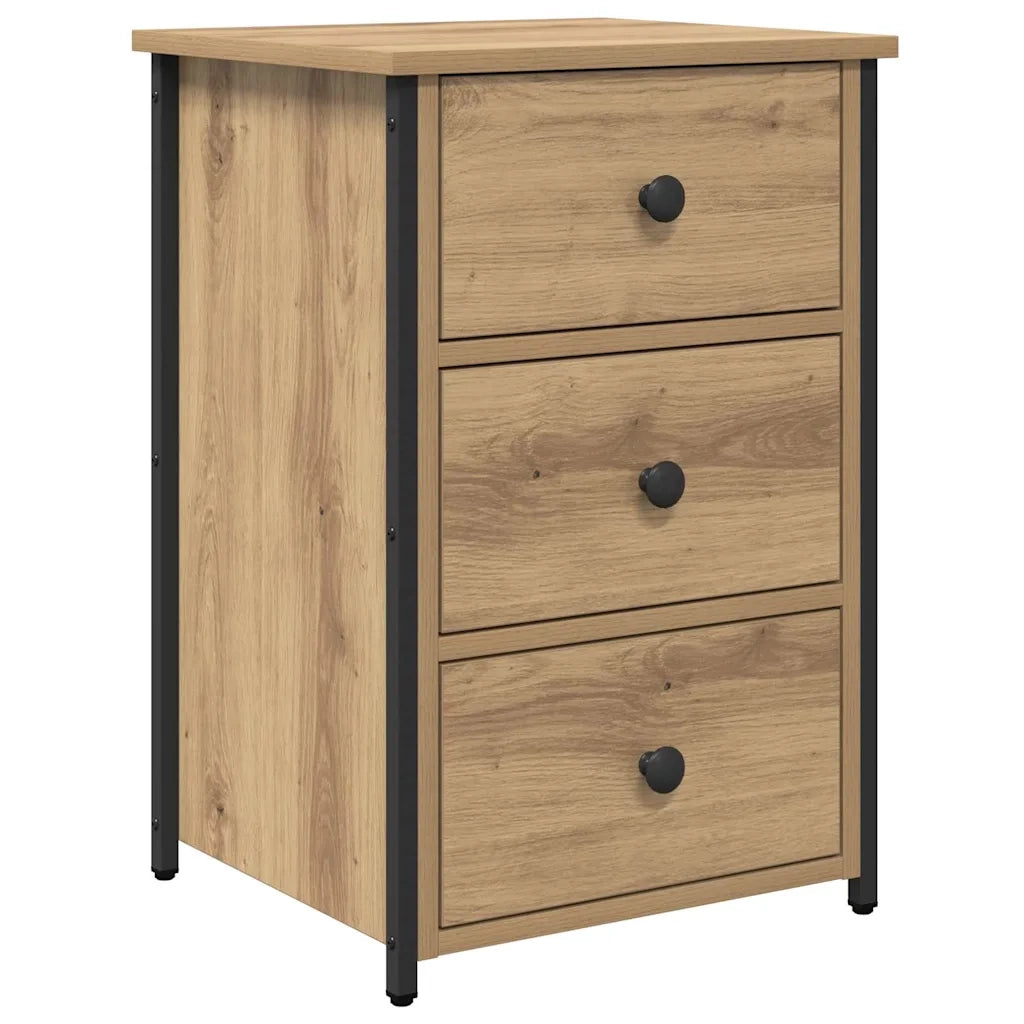 Armadio da Notte con cassetto 2 pcs Marrone 40 x 36 x 60 cm