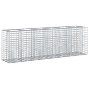Letto rialzato in gabbione 2 pz Argento 250 x 50 x 80 cm CFW5097035