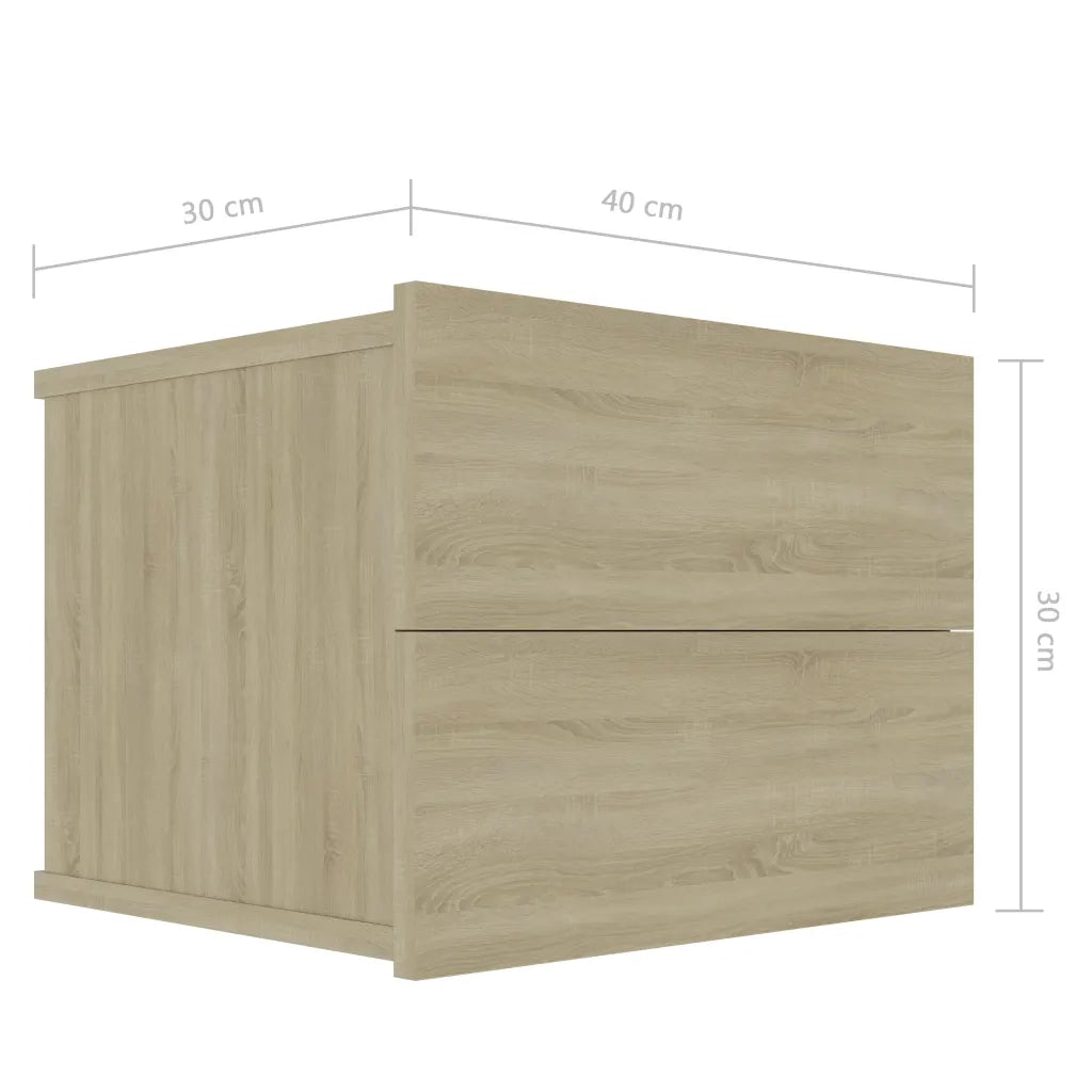 Comodini 2 pz Rovere Sonoma 40x30x30 cm in Legno Multistrato 801060