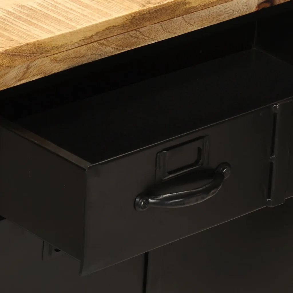 Credenza | Madia | Buffet da pranzo | Armadio da pranzo 55x30x71 cm in Legno Massello di Mango