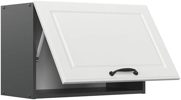 Pensile da cucina R-Line, Bianco casa di campagna, 60 cm Piatto, per la libera combinazione all'interno di sistemi cucina modulari