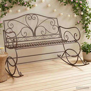 Panchina da giardino Marrone Antico Acciaio 42038700