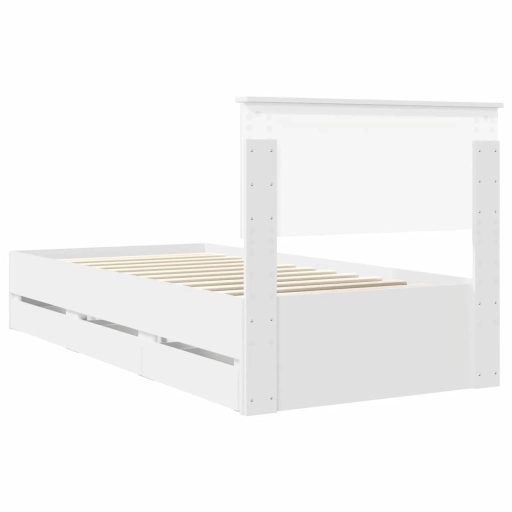 Struttura del letto Bianco 90 x 190 cm Legno Ingegnerizzato