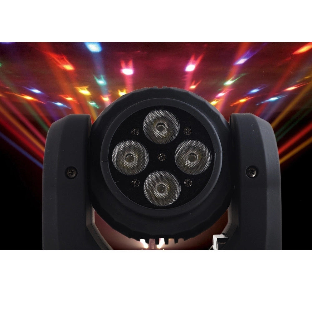 Trade Shop - Proiettore Rgb Testa Rotante Doppio Led Effetti Disco Dj Luce Flash Strobo Faro -