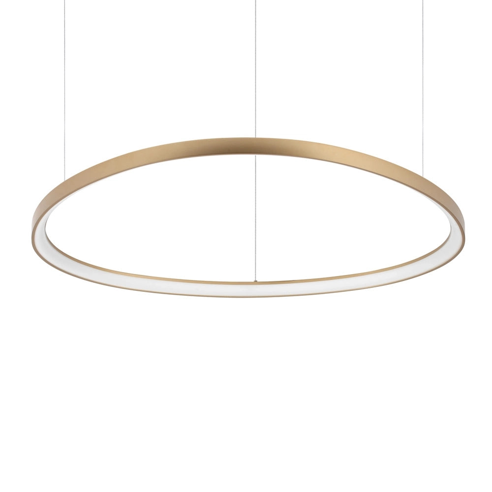 Sospensione Moderna Gemini Ottone Led 80W 3000K Luce Calda
