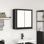 Pensile da Bagno con Specchio Rovere Nero 60x21x60 cm 861897