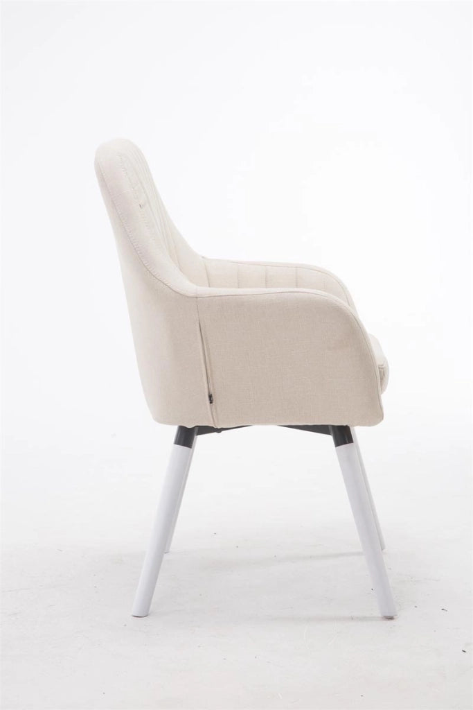 Poltroncina Florian in tessuto crema,bianco