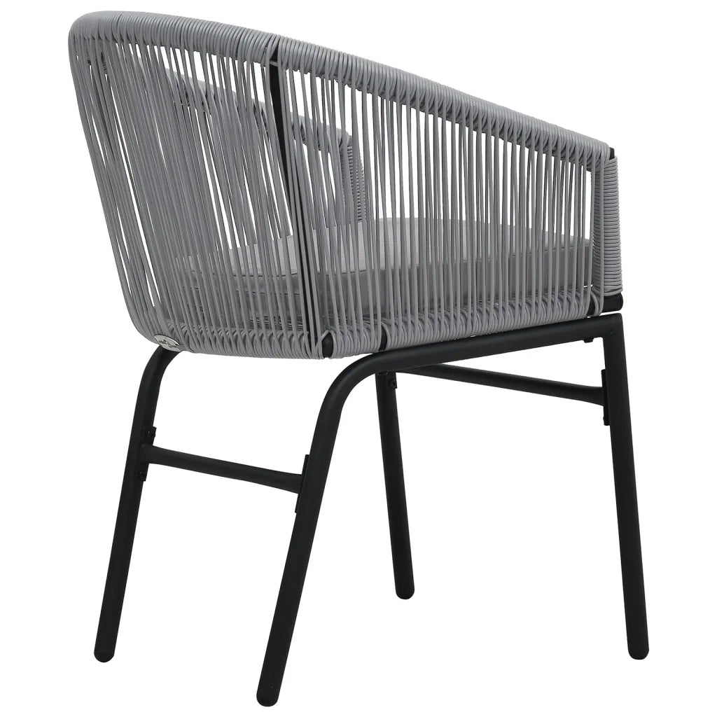 Sedie da Giardino 2 pz-Sedia da esterno Antracite in Rattan PE