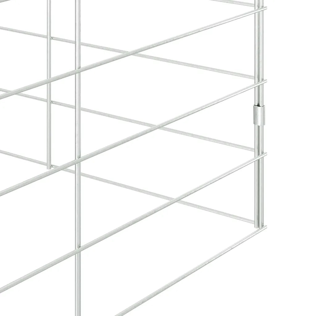 Gabbia per Conigli Argento 200 x 100 x 210 cm Acciaio zincato