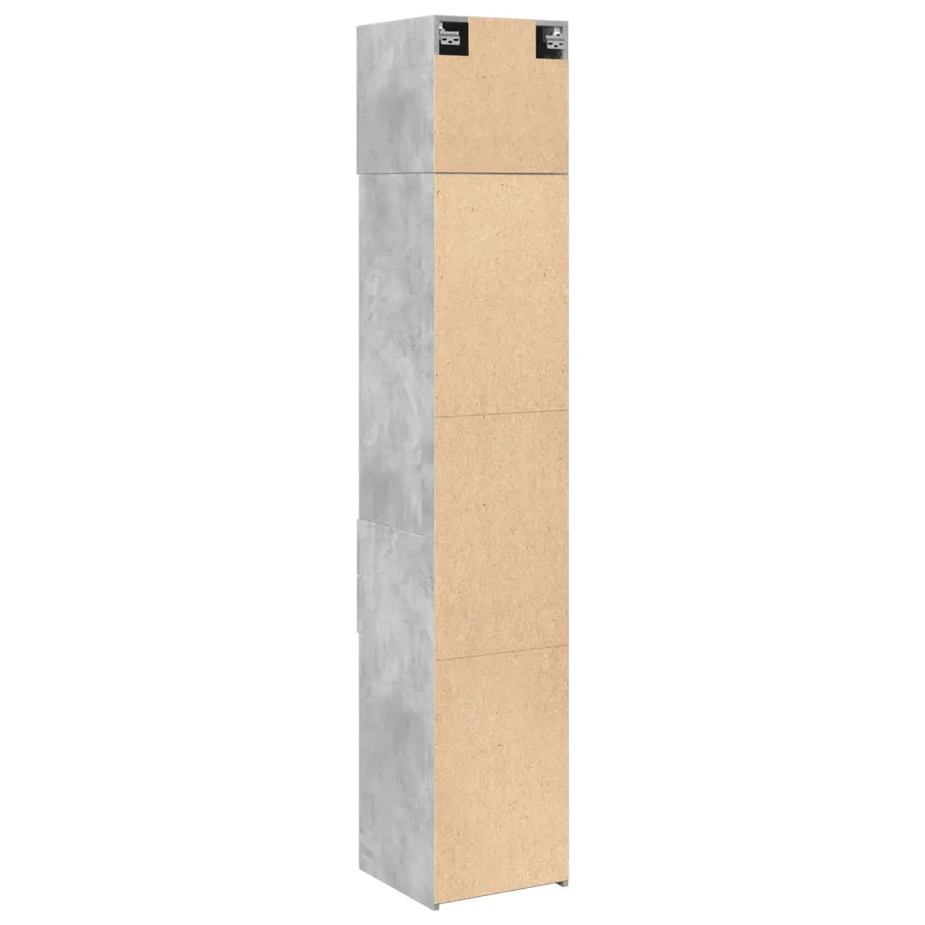 vidaXL Mobile Sottile Grigio Cemento 40x42,5x225 cm in Truciolato