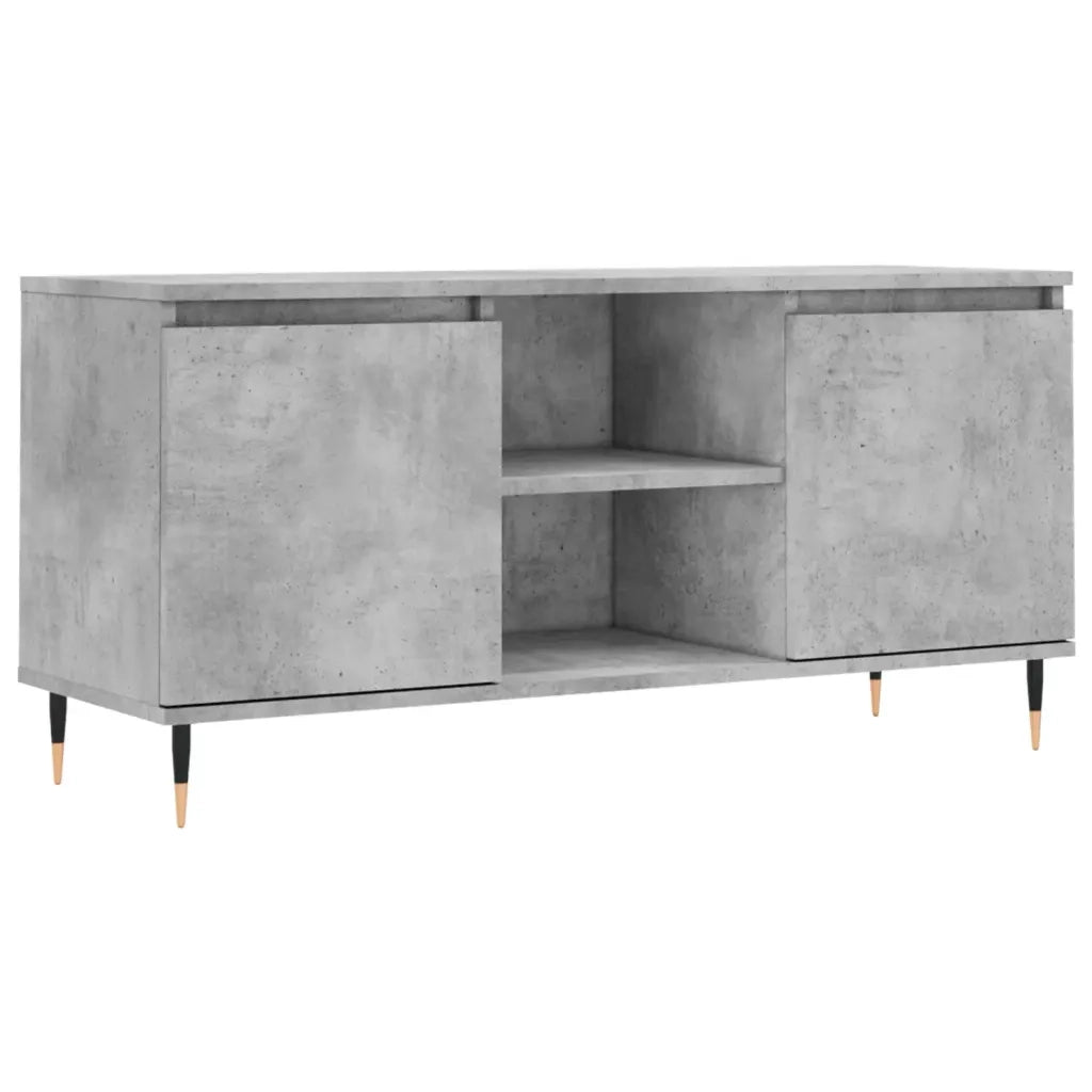 Mobile Porta TV Grigio Cemento 104x35x50cm in Legno Multistrato 827008