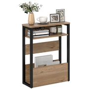 Tavolino da notte con ripiani ¨C Minimal ¨C 46x18x58,5 cm noce
