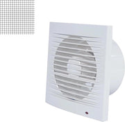 Ventilatore per l'aspirazione dell'aria con rete anti insetti integrata - 125 mm - 17 W - 150 m³/h - bagno cucina ufficio toilette VMC