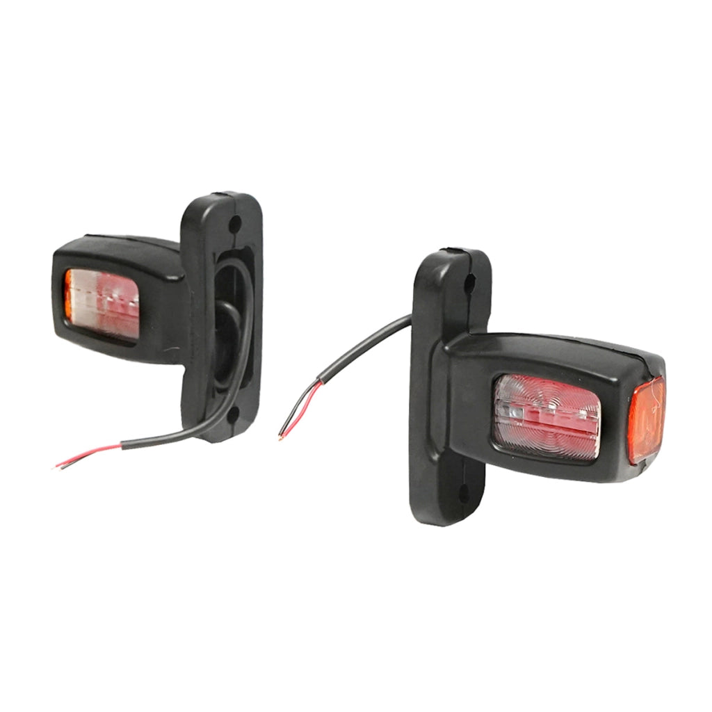 Lampada laterale con LED, 12-24V, rosso-bianco-gialla