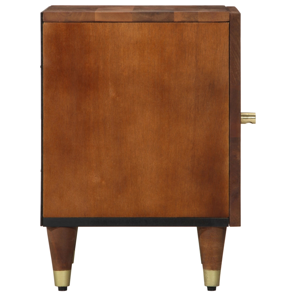 Comodini 2 pcs 40x33x46 cm Legno Massello Mango