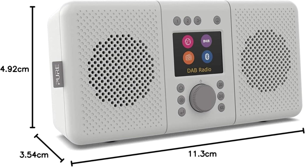 ELAN CONNECT+ - Radio Internet stereo multifunzione con DAB e Bluetooth 5.0 (DAB/DAB+ radio digitale, radio FM, Internet Radio, display TFT, 20 preset, streaming musicale, podcast), grigio pietra