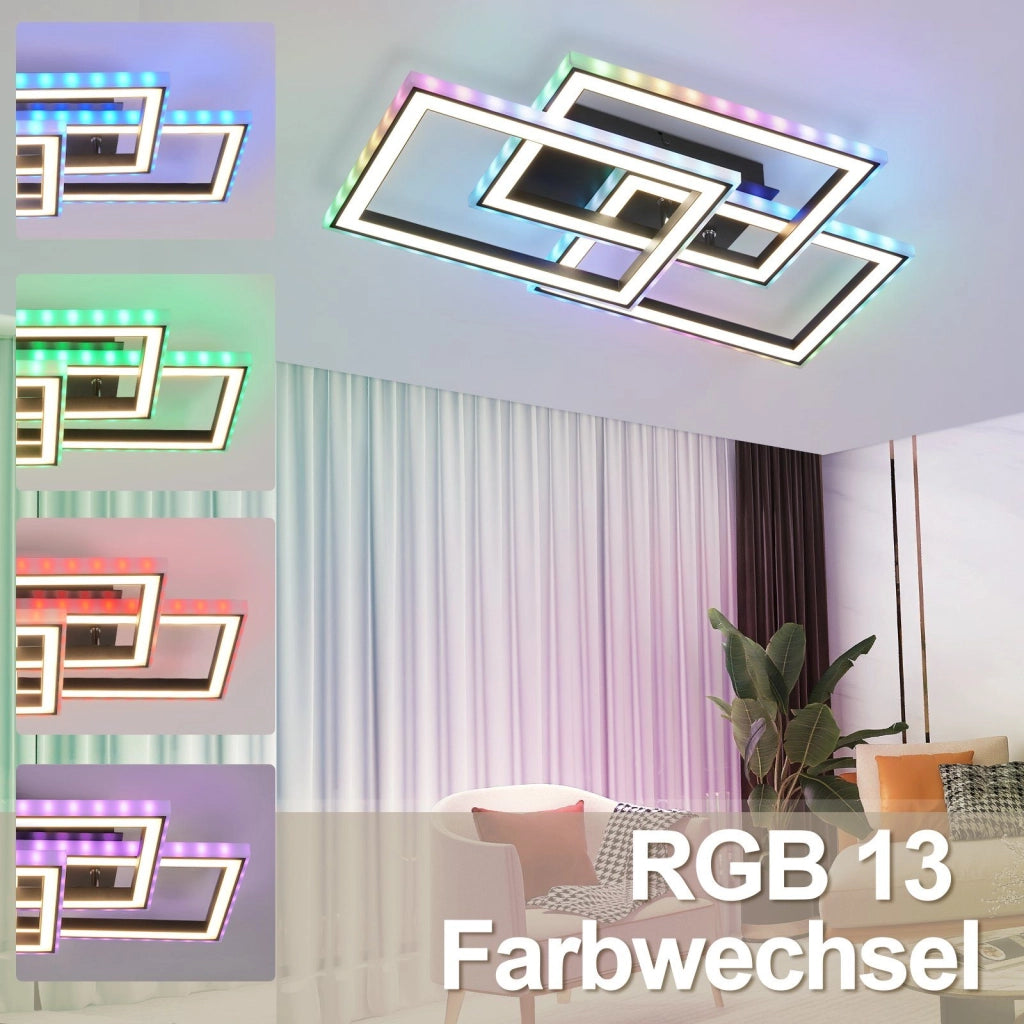 ZMH Lampada da soffitto plafoniera LED RGB dimmerabile cambio colore telecomando