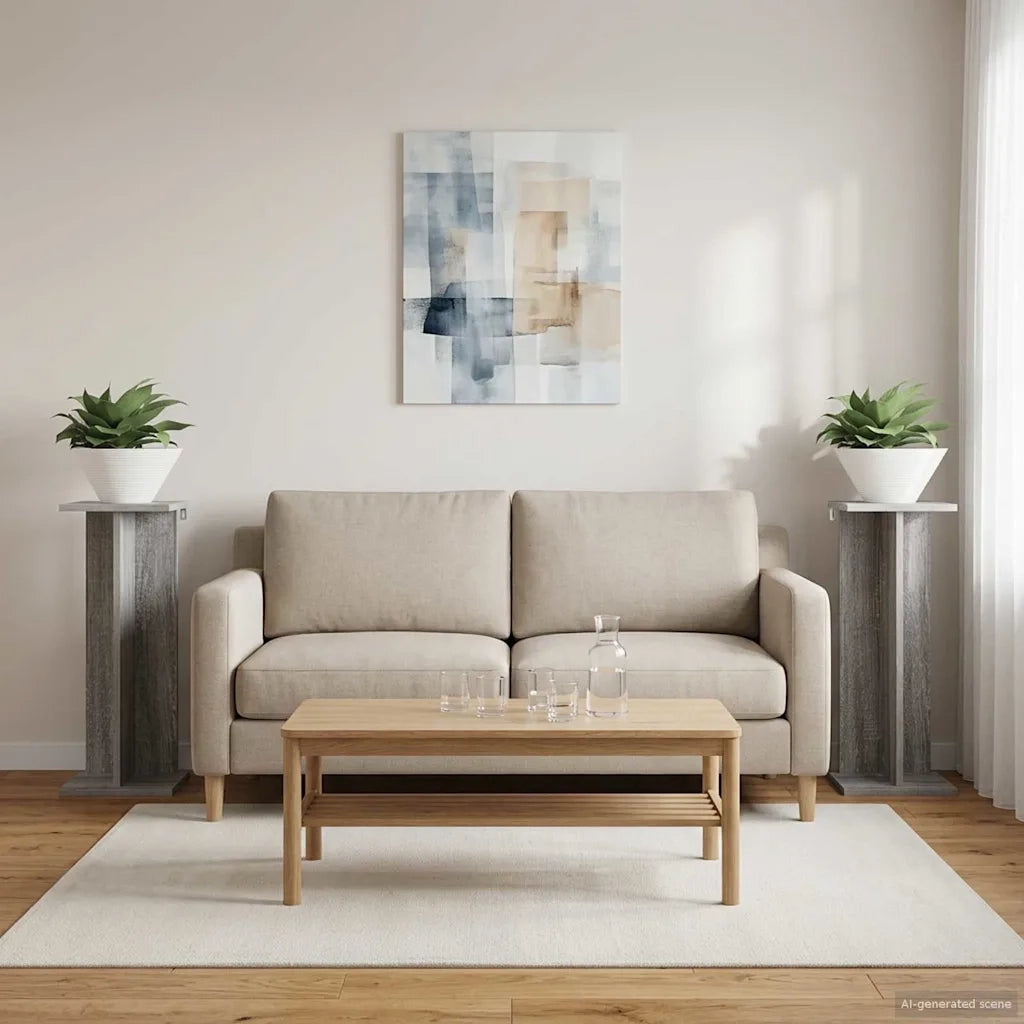 Supporto per piante 2 pcs Sonoma grigia 25 x 25,5 x 60,5 cm 899669