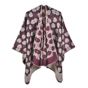 Nuovo scialle diviso in jacquard di cashmere da donna, caldo e spesso.