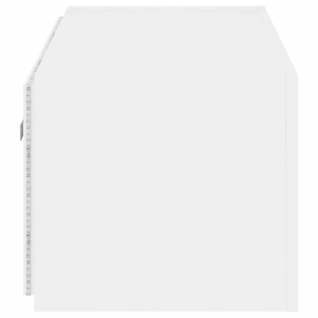 Mobile TV multimediale scaffale TV credenza mobile TV sala da pranzo soggiorno camera da letto montaggio a parete con luci LED 80 x 35 x 31 cm bianco 02_0027924