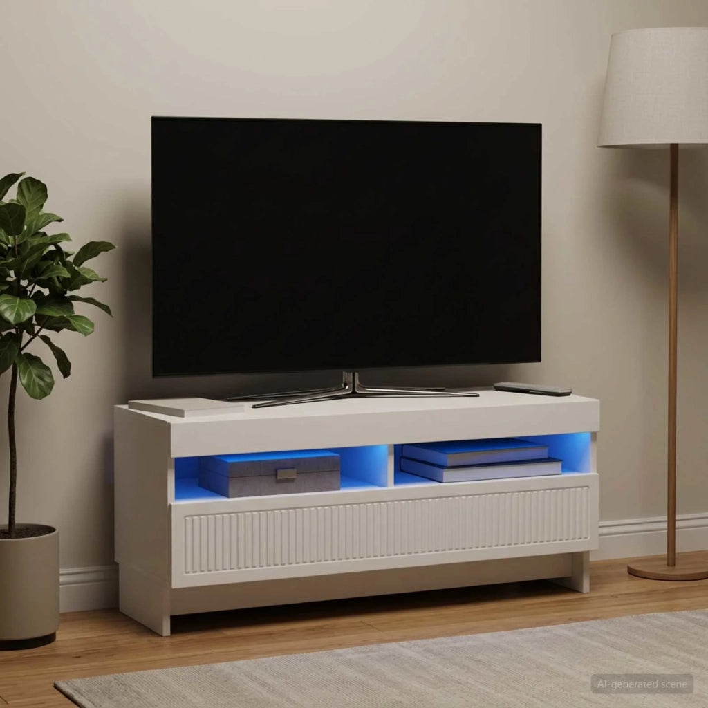 Mobile TV LED Bianco Legno ingegnerizzato 896105