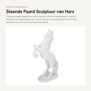 Statua di Cavallo in Stile Europeo - Decorazione per Ufficio - Dimensioni 31,5x18 cm