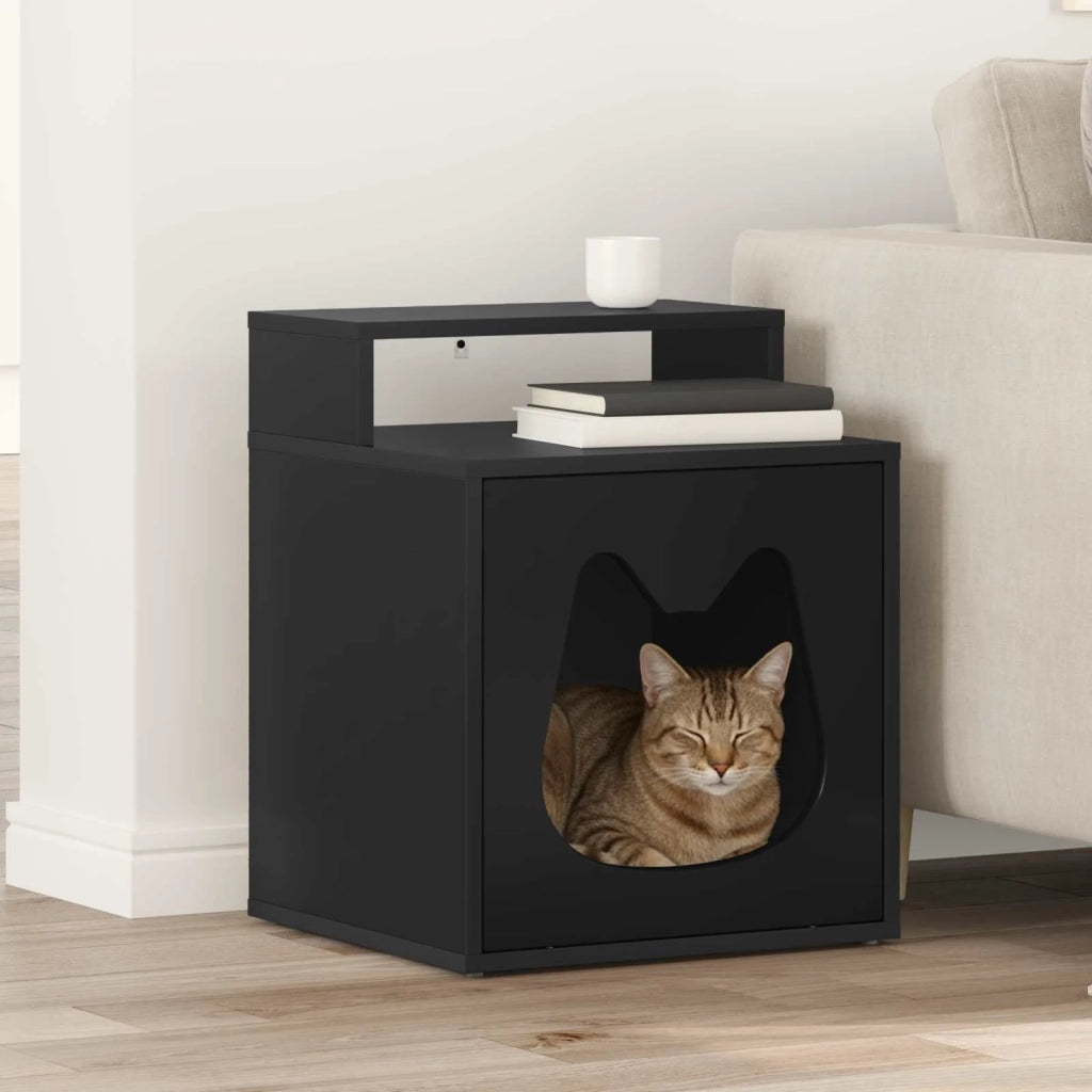 Casa per Gatti Nero 42,5 x 40 x 53,5 cm Legno multistrato