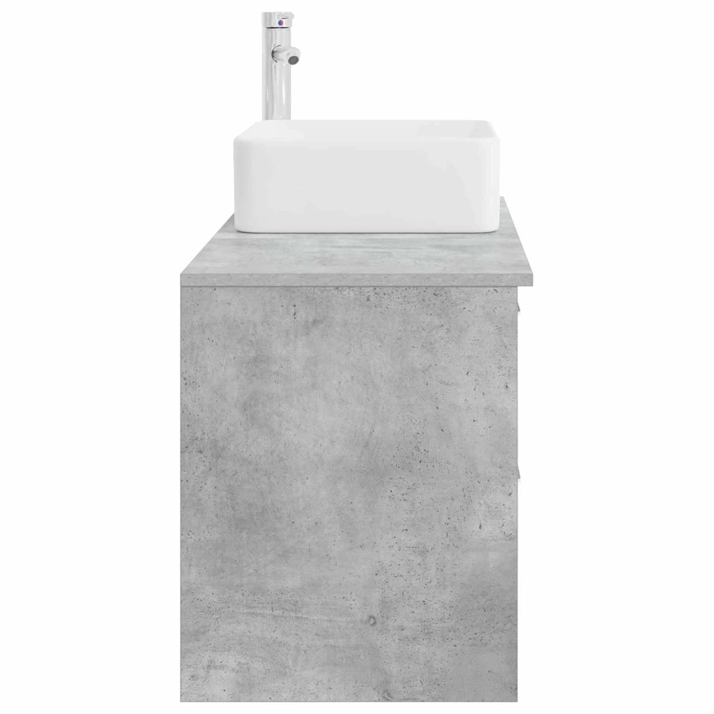 Set di mobili per il bagno 2 pz Grigio Cemento 3403883