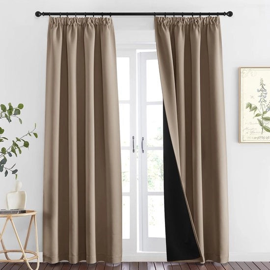Gordini pronti da appendere con ganci - Tende pronte da appendere - Tende intermedie - Tende oscuranti - Camera da soggiorno - Camera da letto - Decorazione per finestre - Casa - Arredamento