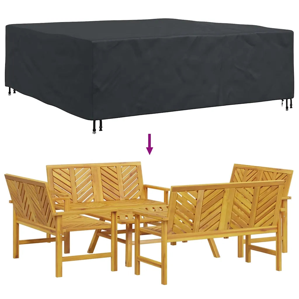 vidaXL Copertura per mobili da esterno Nero 235 x 235 x 70 cm 210D