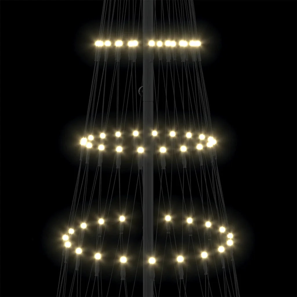 Albero di Natale LED con 295 LED Bianco caldo 250 cm Metallo 42018783