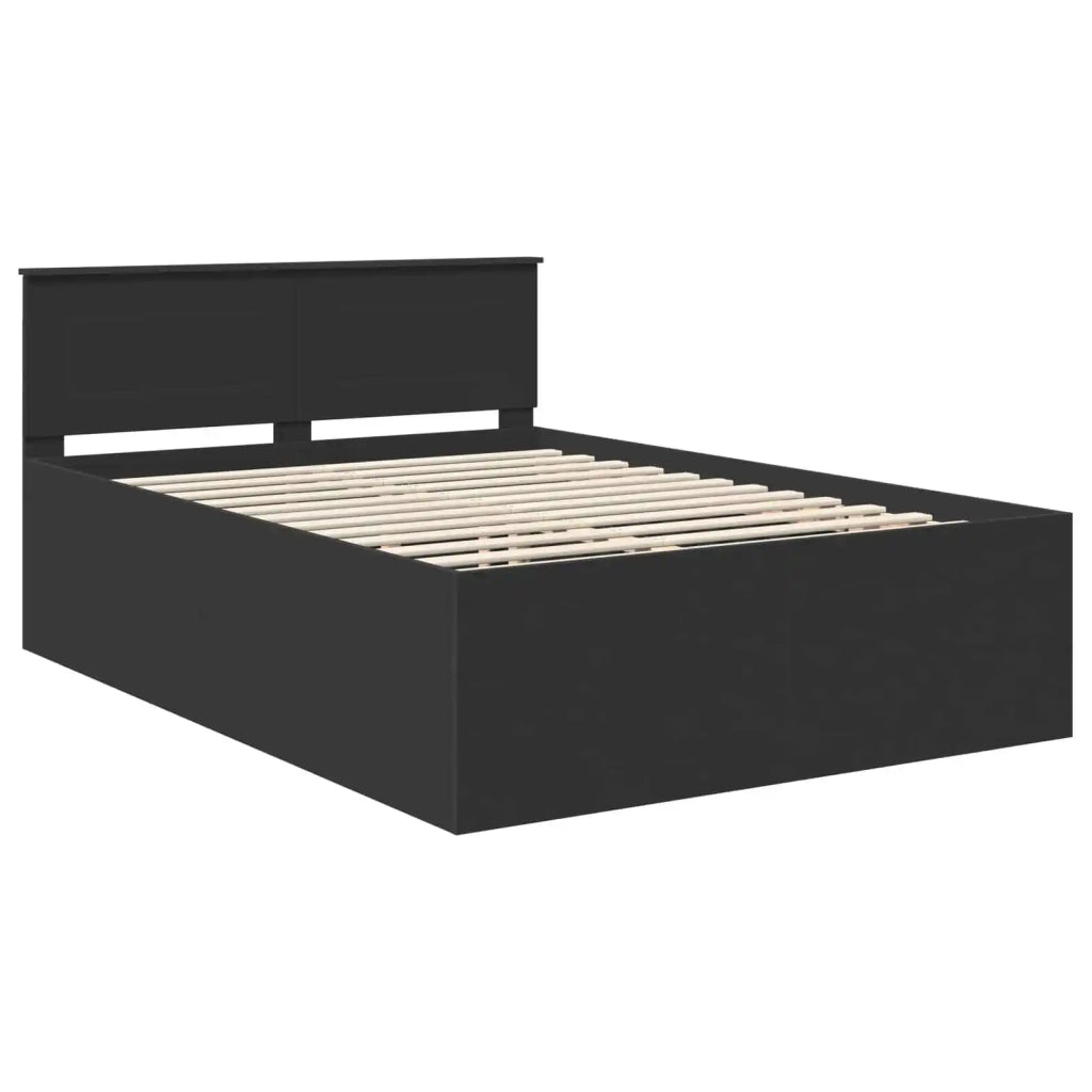Struttura del letto Nero 150 x 200 cm Legno multistrato