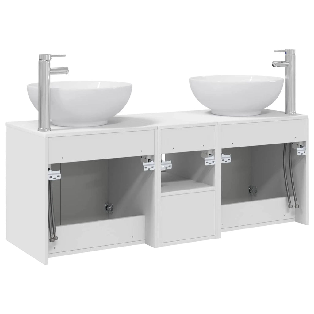 Set di Armadi da Bagno 3 pz Bianco 49,5 x 44,5 x 65 cm 3405697