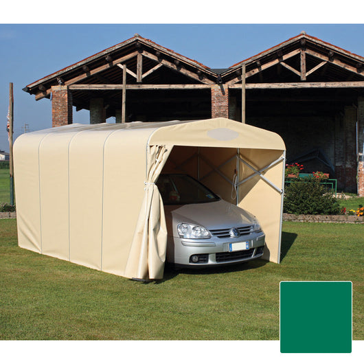 Box Tunnel Base 618x250xh215 cm Copertura in PVC per Auto Maddi Verde