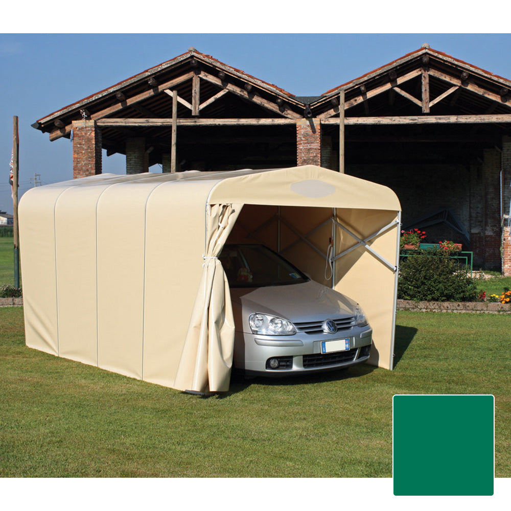 Box Tunnel Mobile Copertura in PVC per Auto - 824x280xh235 cm/Verde Maddi