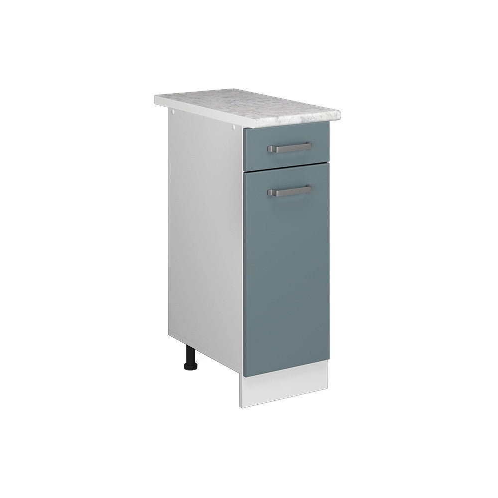 Vicco Base universale Grigio-blu 30 cm con cassetto, con piano di lavoro