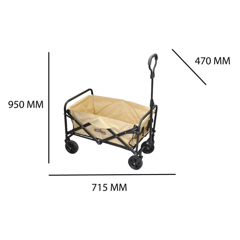CARRELLO PIEGHEVOLE DA TRASPORTO DIMENSIONI CESTELLO 620X390X240 MM PORTATA 120KG LEGGERO TELAIO IN ACCIAIO OKP