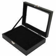 Vetrina per Medaglie con Porta in Vetro Resistente - Ideale per Gioielli e Insegne di Riconoscimento - Porta in Vetro Duro - Nero - Perfetto per Sieramenti e Insegne di Riconoscimento - Ottimo per Collezioni