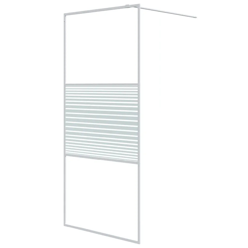 Parete Doccia Walk in Bianca 90x195 cm Vetro Trasparente ESG 152151