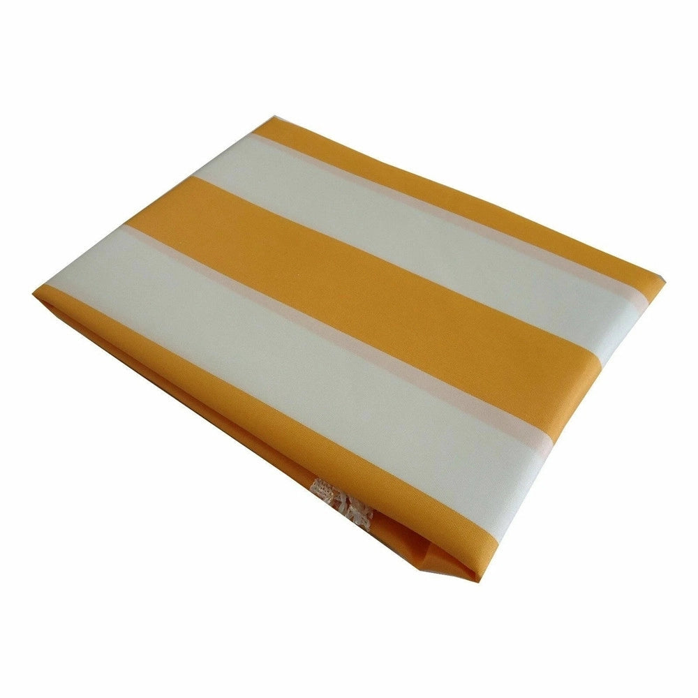 Trade Shop - Tenda Da Sole A Righe Con Anelli Per Porta Esterno Balcone Veranda Giardino 145x250cm - Giallo