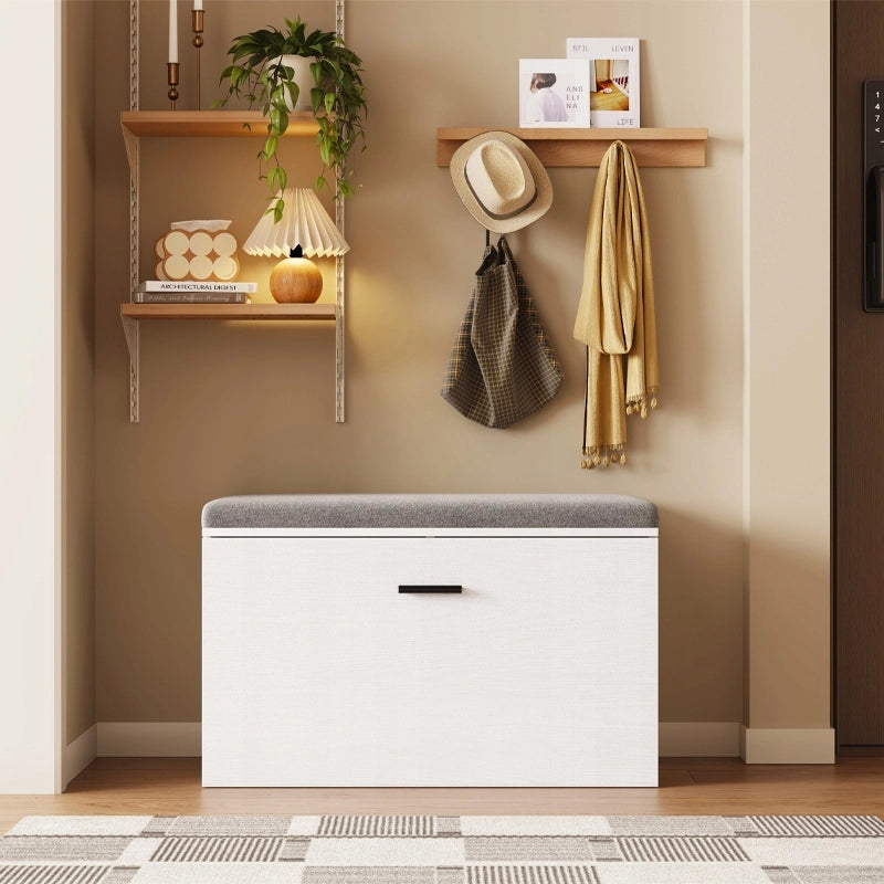 Moderno mobile porta scarpe con seduta – panca per l'ingresso, bianco stile loft