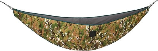 Materasso aereazione - Underquilt Isomatte - con grappoli di acciaio - Protezione notturna - Protezione termica - Ultraleggero - Soffice - Comfortevole Relax - Multifunzionale - per Esterno - Escursioni - Campeggio - 280x120 cm - Mimetico