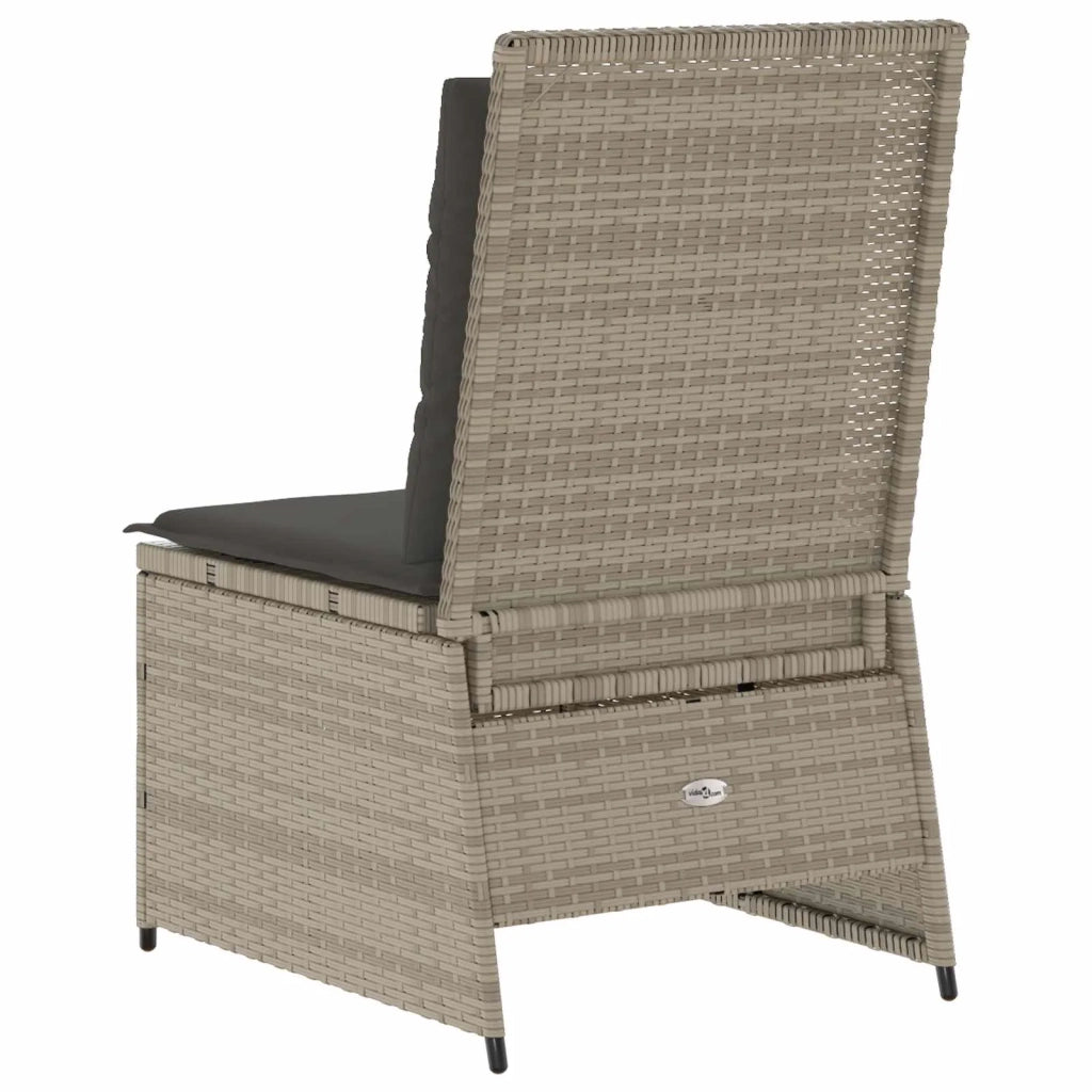 Divano da giardino con cuscino-Sofa da Giardino-Divano da esterno Grigio chiaro polyrattan
