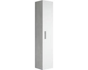 Cassettiera Bagno Alta - Cassettiera Bagno a Colonna - Cassettiera Bagno Verticale - Piccola Cassetta con Porte - Grigio - Bianco