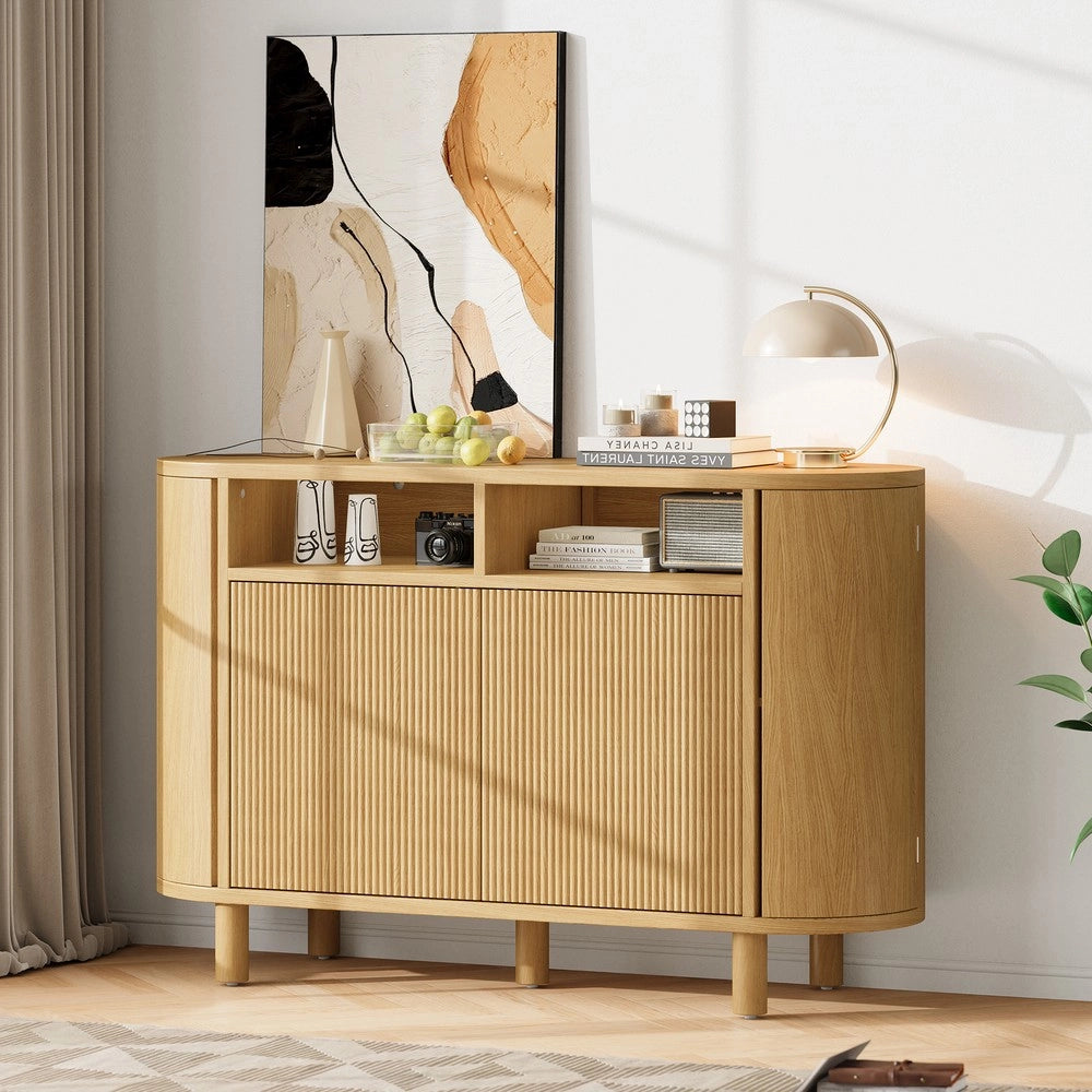 Credenza Moderna con Ante e Vani ¨C MINIMAL ¨C Naturale