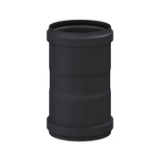 MANICOTTO SMALTATO NERO OPACO FEMMINA/FEMMINA PER STUFA A PELLET - Ø80 - LUNGHEZZA 150CM  - COV