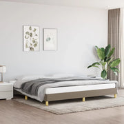 Giroletto senza Materasso-Struttura Letto Tortora 200x200 cm in Tessuto 879453