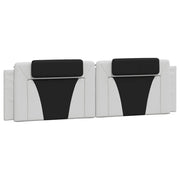 Cuscino Testiera Viana Bianco e Nero 180 cm in Similpelle CFW1934638